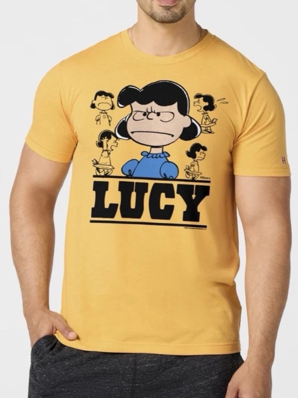Homage Peanuts Lucy Yellow T-shirt Men’s XXL New